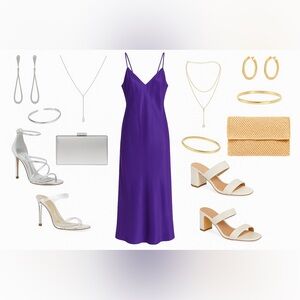 Vintage Frederick's of Hollywood Purple Slip Dress